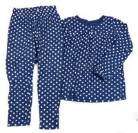 Tmavomodré pyžamo s puntíky 