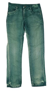 Zelené elastické skinny rifle Yigga