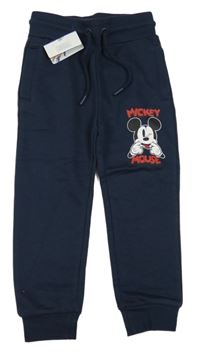 Nové - tmavomodré tepláky s Mickey Mousem 