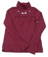 Vínový rolák s květinami Sergent major