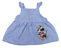 Světlemodré laclové šaty s Minnie zn. Disney