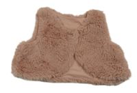 Růžová kožešinová podšitá vesta Nutmeg