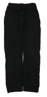 Černé žebrované tepláky 