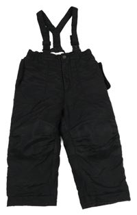 Černé šusťákové oteplovačky s kšandami H&M