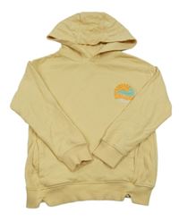 Žlutá mikina s potiskem a kapucí M&S