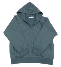 Tmavošedá mikina s nápisem a kapucí Zara