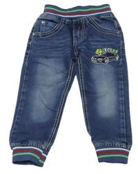 Modré cuff rifle s autem a úpletovým pasem