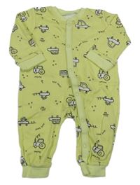 Limetkový overal s auty 