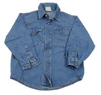 Modrá riflová košilová bunda Benetton