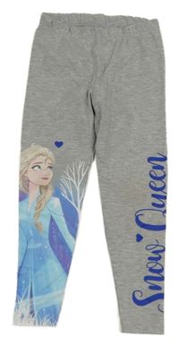 Šedé melírované legíny s Elsou Disney