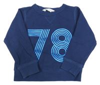 Tmavomodrá mikina s číslem H&M