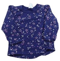 Tmavomodré triko s hvězdami Pocopiano