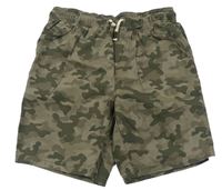 Béžové army plátěné kraťasy Next