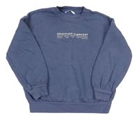 Modrošedá oversize mikina s nápisem M&S