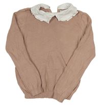 Starorůžový svetr s límečkem Primark