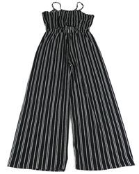 Černo-bílý pruhovaný culottes overal C&A