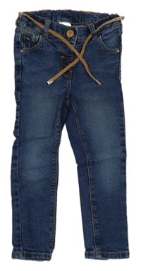 Tmavomodré rifle s páskem Next 