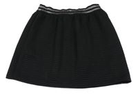 Černá vzorovaná sukně s pruhovaným pasem Next