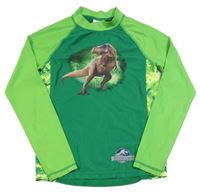 Zeleno-limetkové UV triko s dinosaurem H&M
