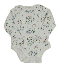 Bílé body se stromečky a zvířátky F&F