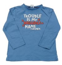 Modré triko s nápisem S. Oliver