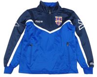 Safírovo-tmavomodrá fotbalová mikina Mitre