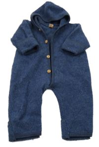 Tmavomodrá vlněná kombinéza s kapucí Engel