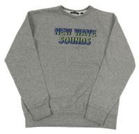 Šedá melírovaná mikina s nápisem Blue Seven