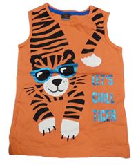 Oranžové tílko s tygrem Kiki&Koko