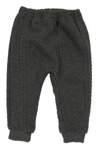 Tmavošedé vzorované tepláky George 