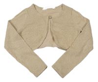 Zlaté třpytivé svetrové bolerko H&M