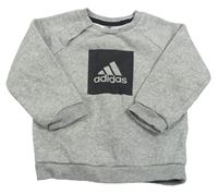 Šedá melírovaná mikina Adidas