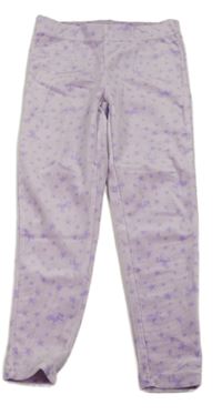 Lila plyšové legíny s jednorožci a hvězdičkami Kiki&Koko