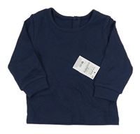 Nové - tmavomodré žebrované triko Matalan