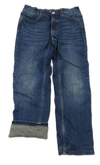 Modré slim fit podšité rifle H&M