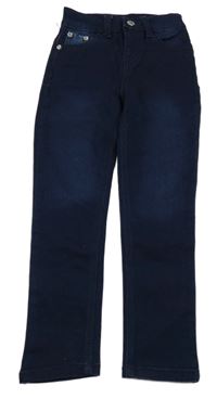 Tmavomodré skinny teplákové rifle 