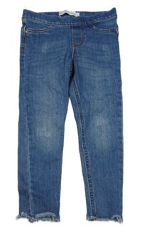 Modré riflové džegíny ošoupaného vzhledu Denim Co.