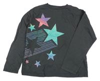 Tmavošedé triko s hvězdičkami M&S