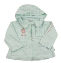 Mátová plátěná jarní bunda s vílou a límečkem a kapucí My Little Bear