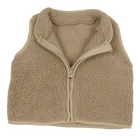 Béžová huňatá vesta Peacocks