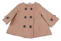 Světlerůžový flaušový podšitý kabát SAVANNAH'