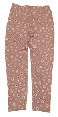 Starorůžové květované tregíny sinsay