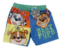 Nové - modro-červeno-žluto-zelené plážové kraťasy s PAW PATROL PRIMARK