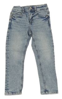 Modré plísňové skinny pant rifle ZARA