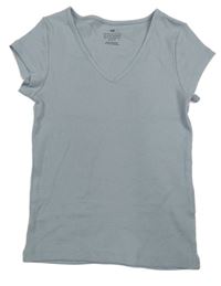 Světlešedé žebrované tričko H&M