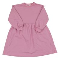 Růžové teplákové šaty H&M