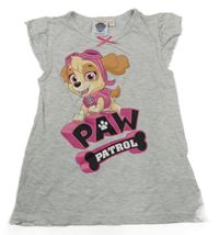 Šedé melírované tričko s PAW PATROL - Skye nickelodeon