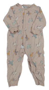 Světlerůžový overal s jednorožci H&M