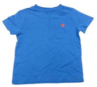 Modré tričko s výšivkou F&F