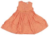Oranžové šaty s kytičkami Palomino